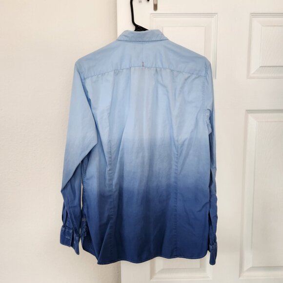 Banana Republic Heritage Ombre Cotton Casual Button Down Shirt, M - Picture 2 of 4